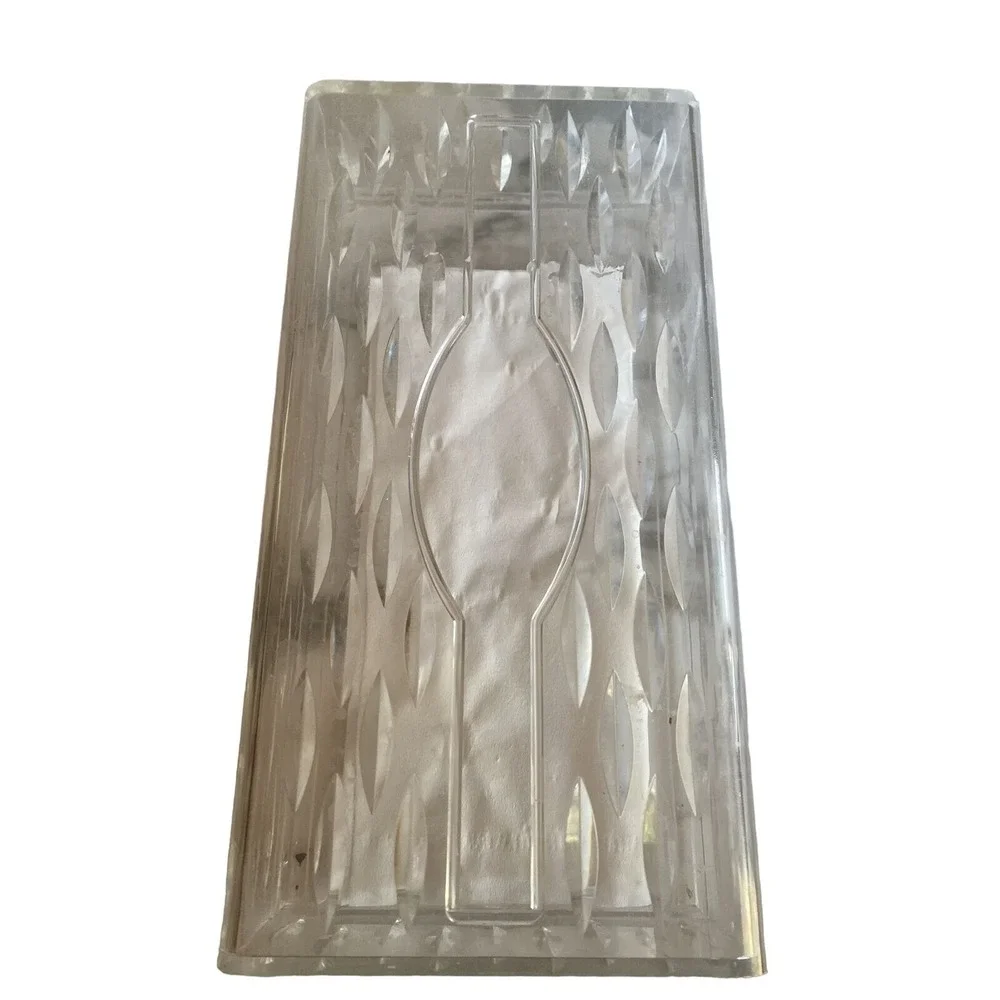 Vintage Mid Century Vanity Acrylic Plastic Lucite Tissue Holder Box MCM 2 Pieces